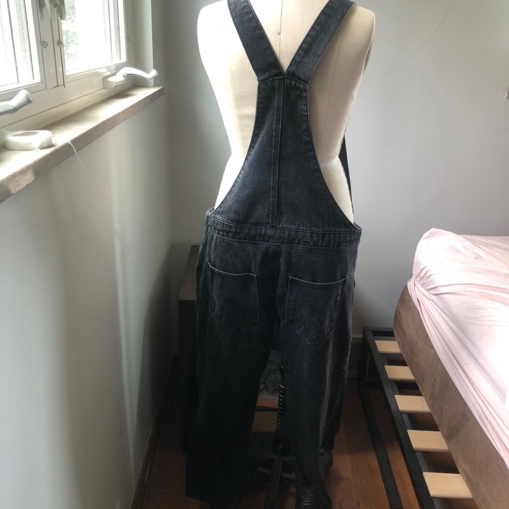Topshop Black Denim Overalls - Picture 4 of 11